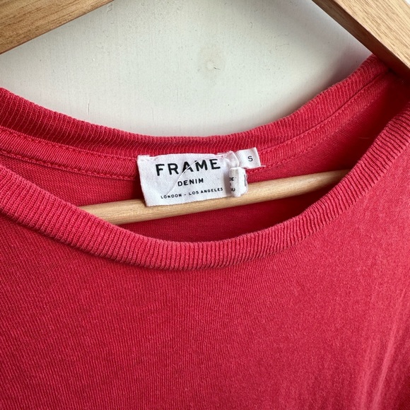 Frame Demin 100% Cotton Faded Summer Red Worn In T-Shirt. Small. - Picture 4 of 8